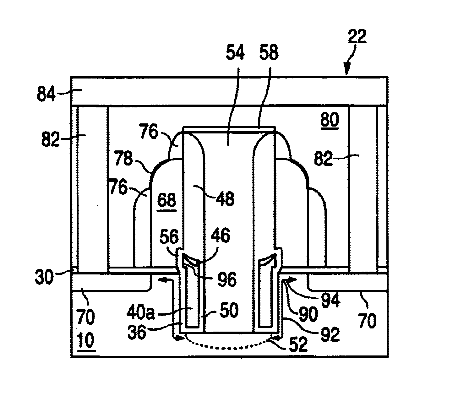 Semiconductor memory array of floating gate memory cells with buried source line and floating gate