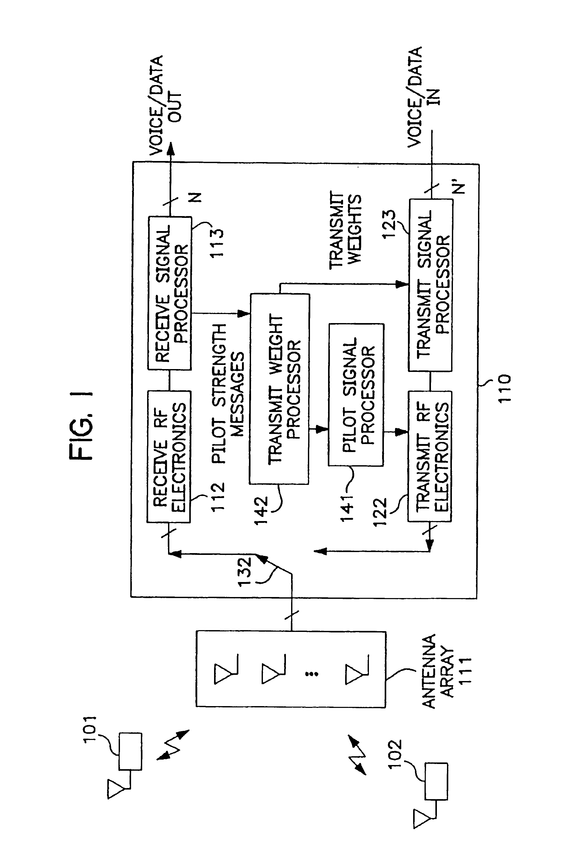 Downlink signal processing in CDMA systems utilizing arrays of antennae
