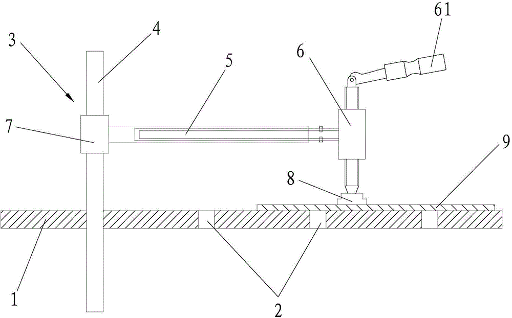 Ship hull part fixing device and method