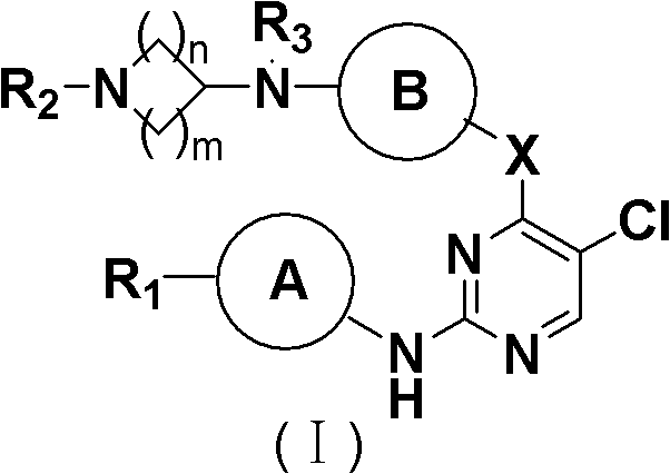5-Chloropyrimidine compound and application of 5-Chloropyrimidine compound serving as epidermal growth factor receptor (EGFR) tyrosine kinase inhibitor