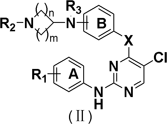 5-Chloropyrimidine compound and application of 5-Chloropyrimidine compound serving as epidermal growth factor receptor (EGFR) tyrosine kinase inhibitor