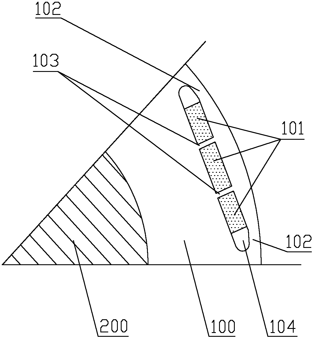 Permanent magnet synchronous motor and linear rotor structure thereof