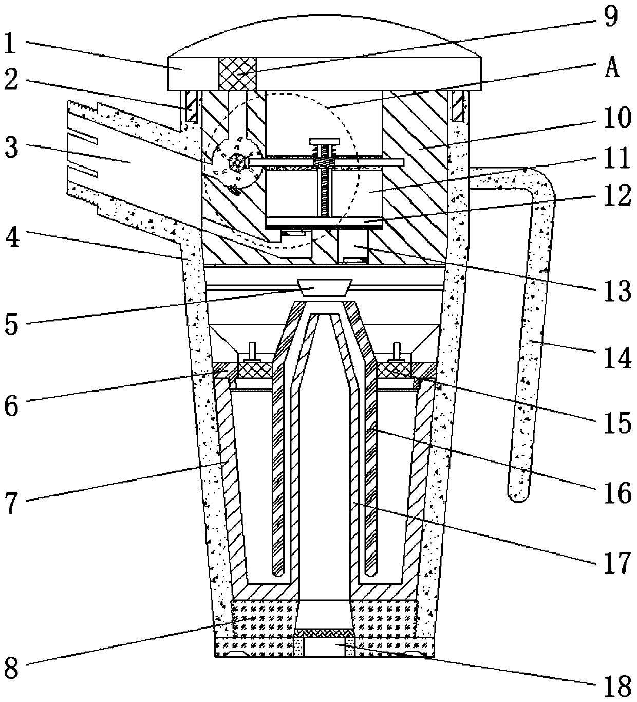 Anti-choke atomizer for pediatric internal medicine