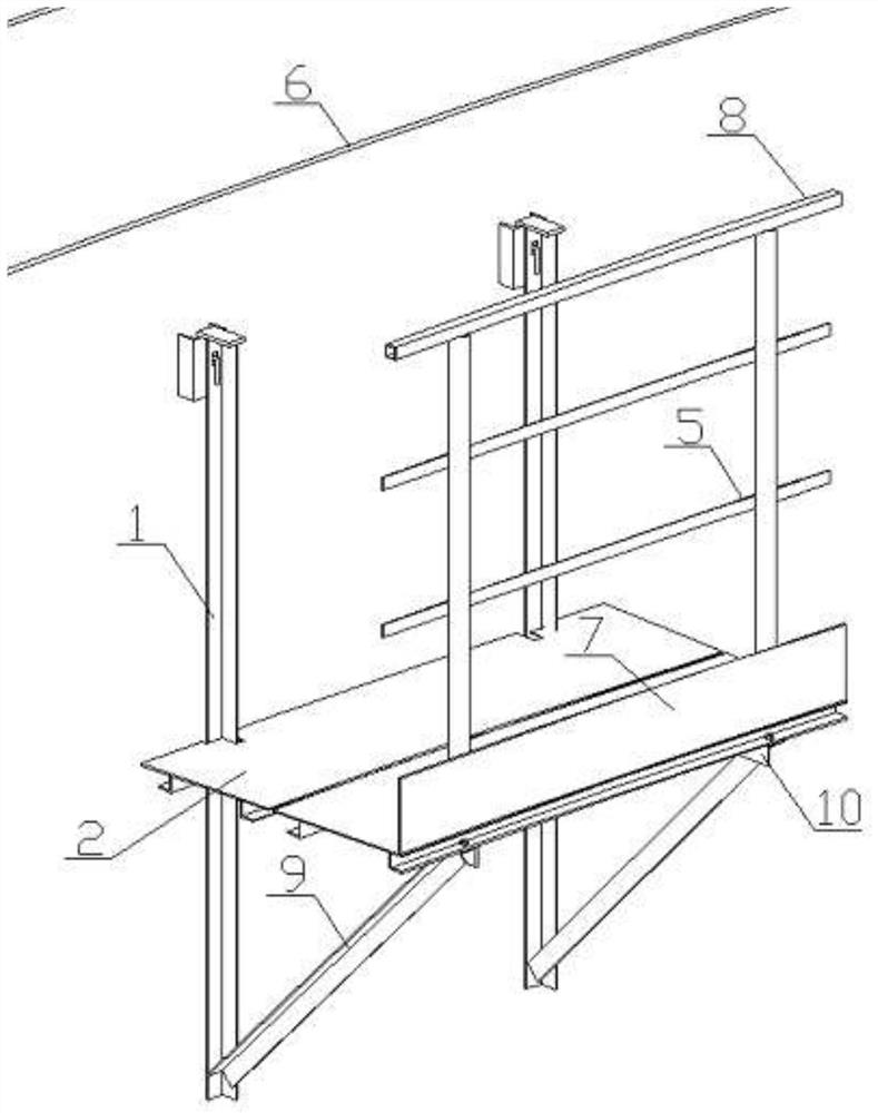 A block-detachable annular working platform and its construction method
