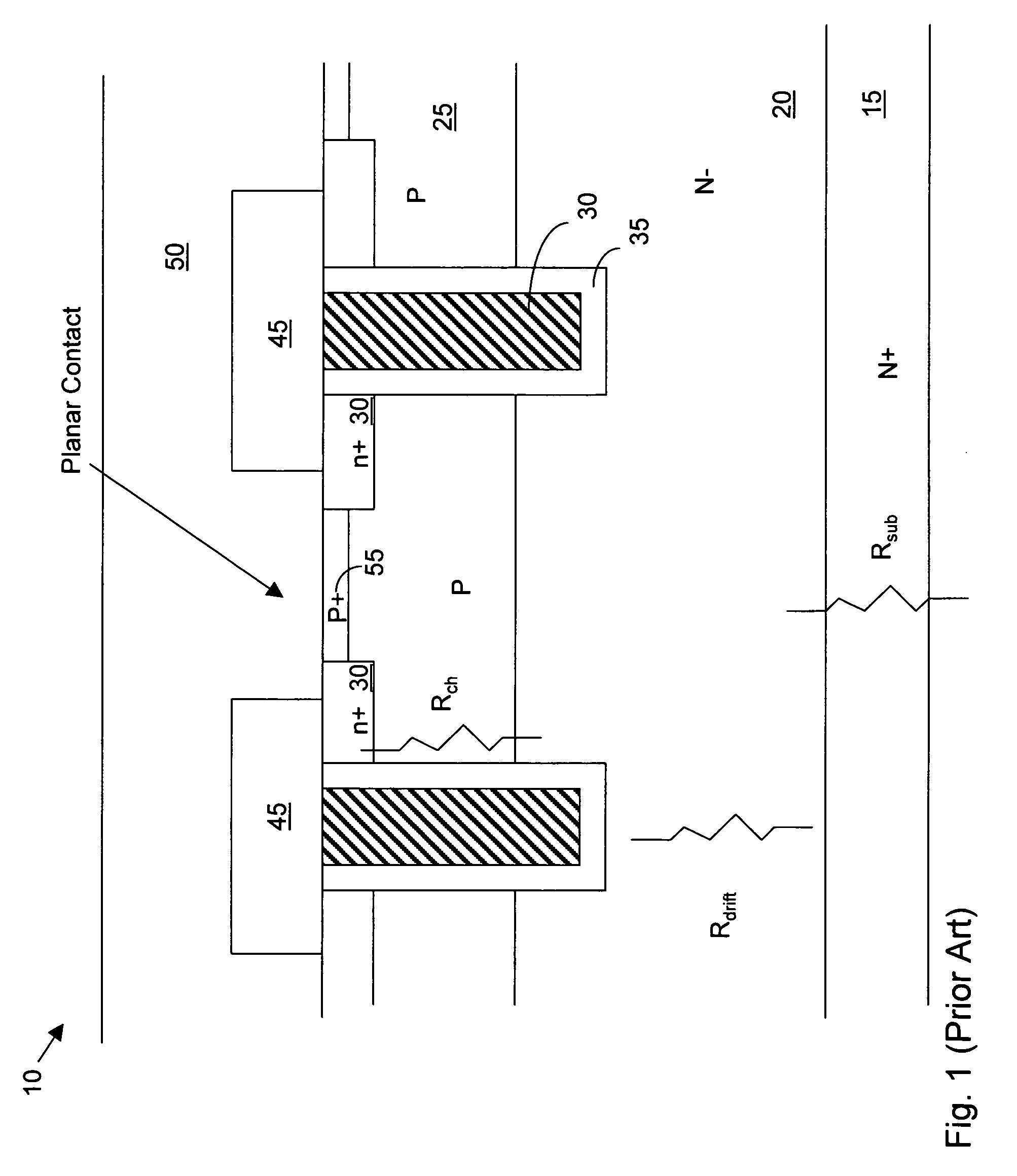 High density trench MOSFET with reduced on-resistance