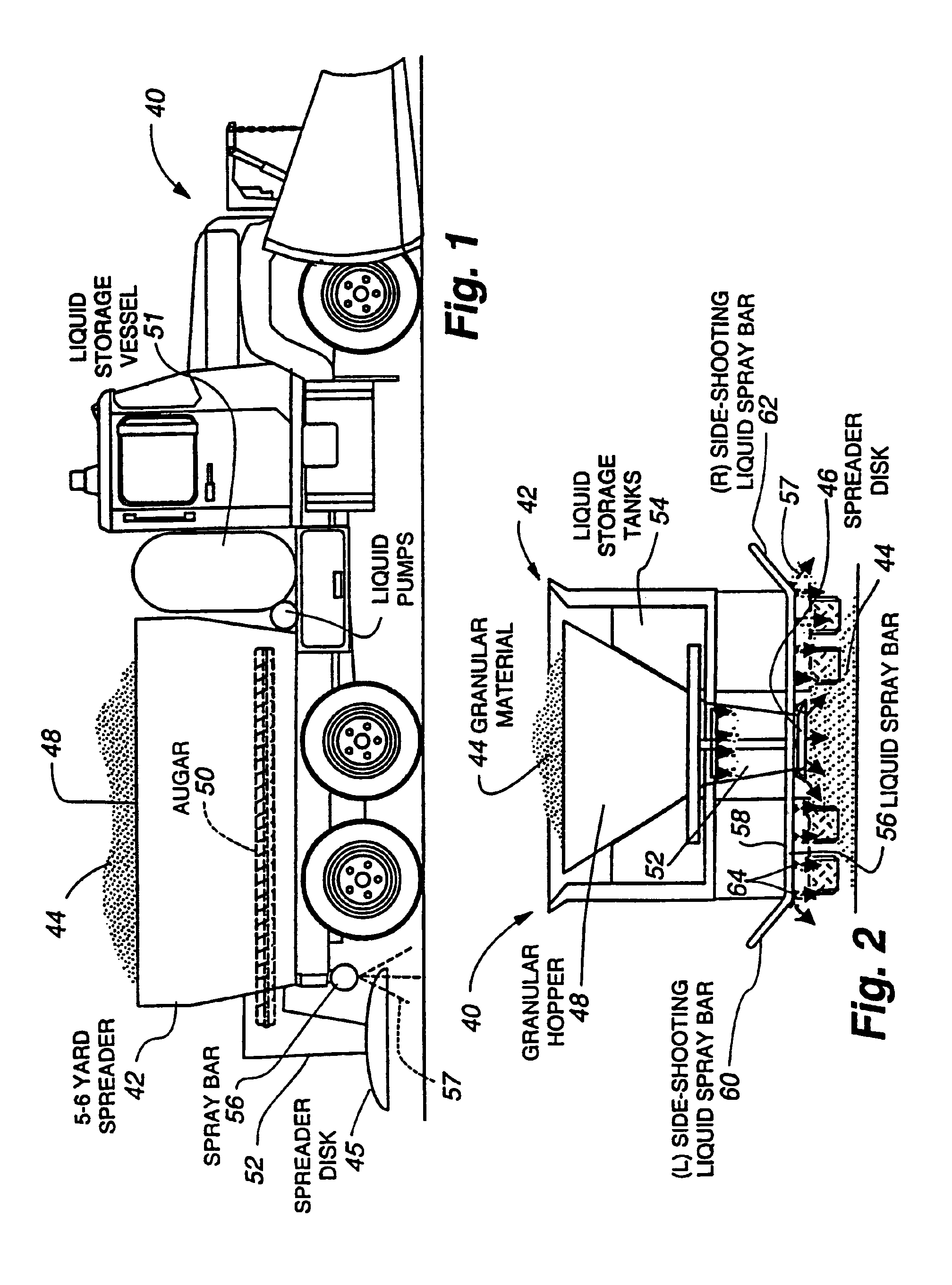 Apparatus and system for synchronized application of one or more materials to a surface from a vehicle and control of a vehicle mounted variable position snow removal device
