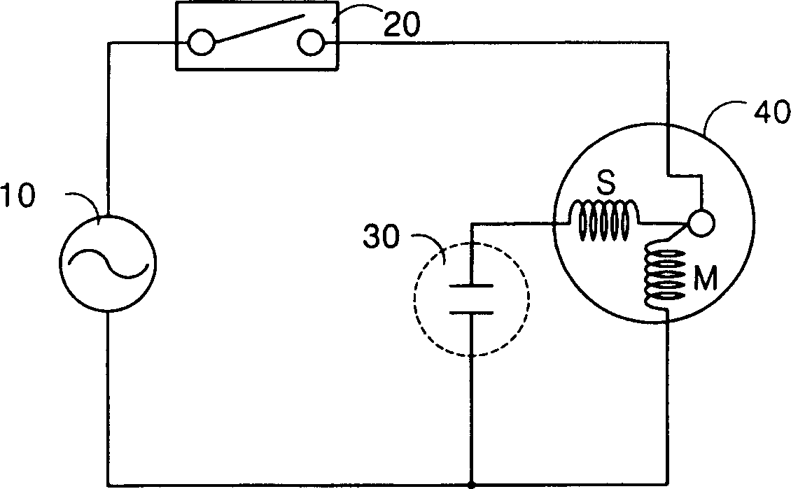 Control circuit for electric refrigerator