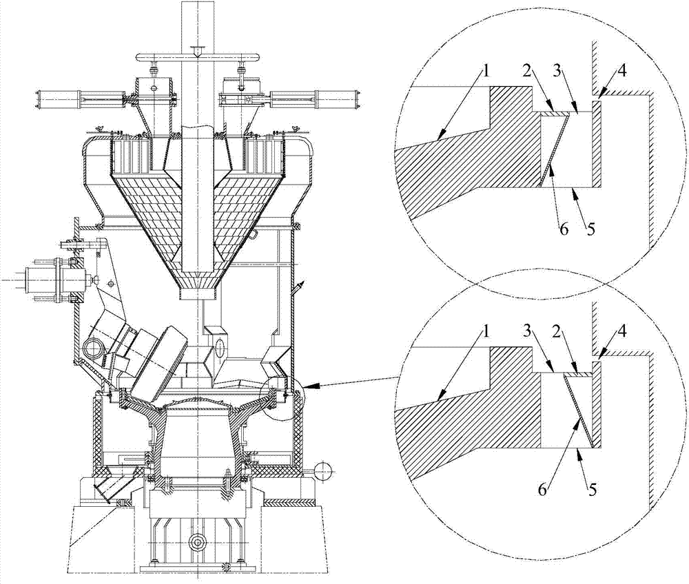 Guide apparatus of medium speed coal mill vane throat ring