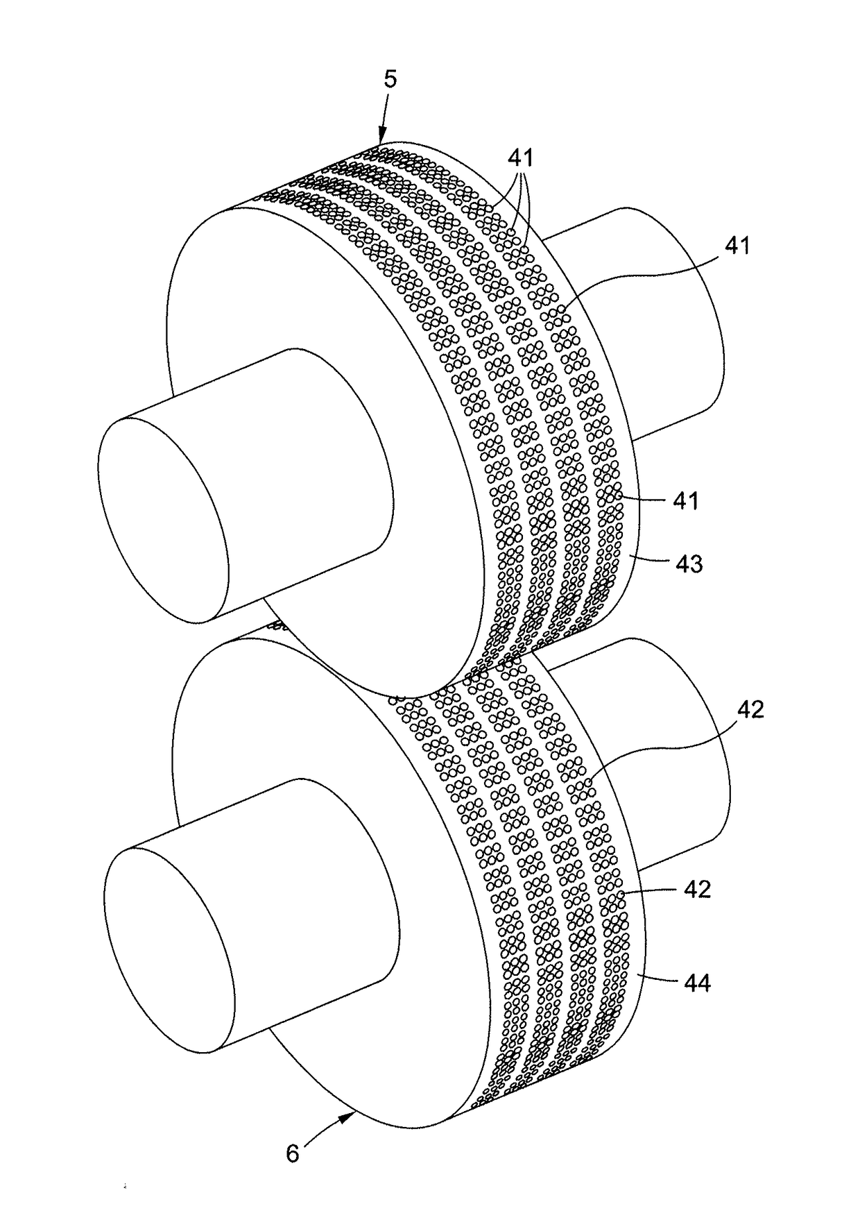 Method for production of a female embossing tool, a female embossing tool, and an embossing module equipped therewith