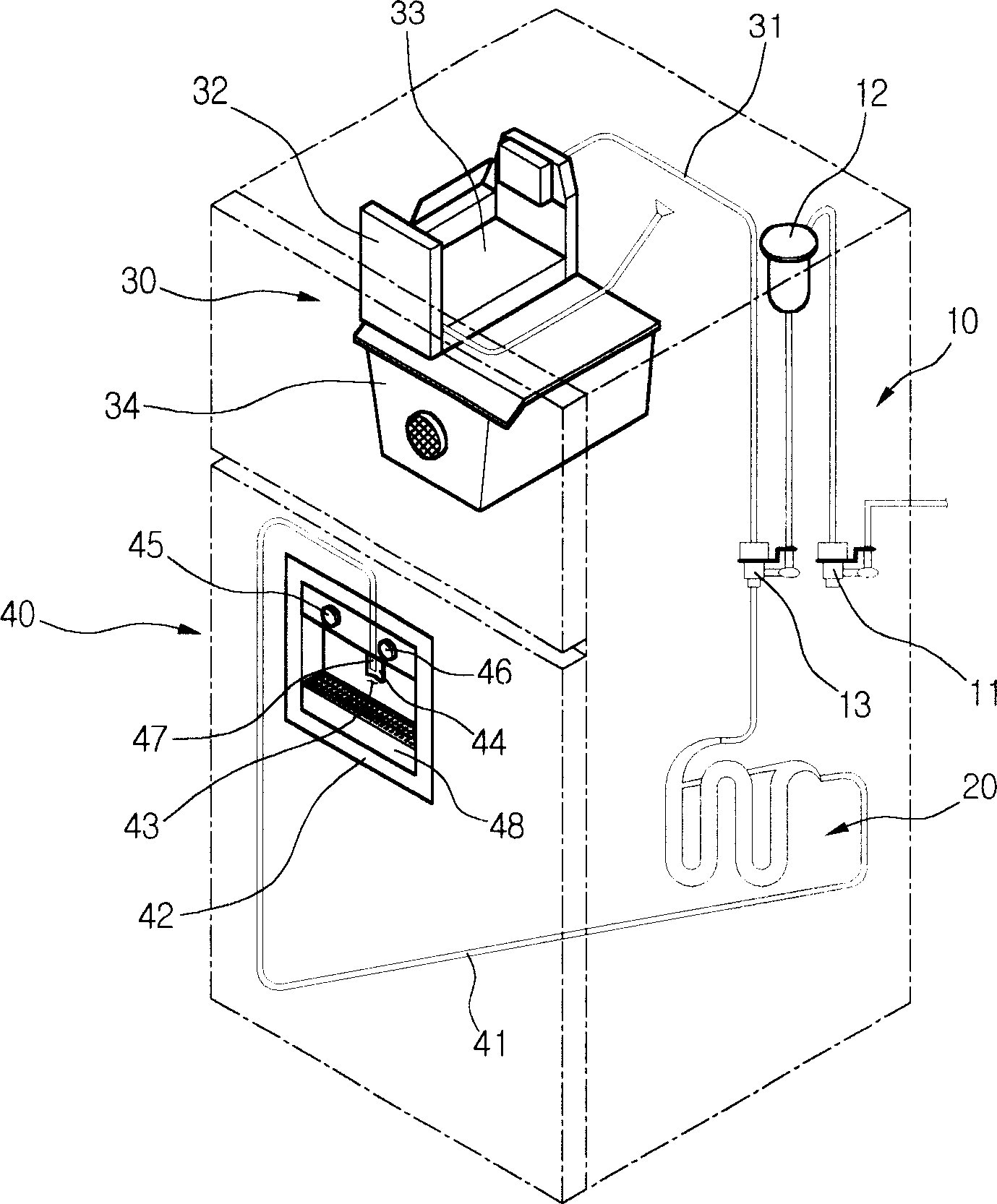 Takeoff pipe structure of refrigerator distributor