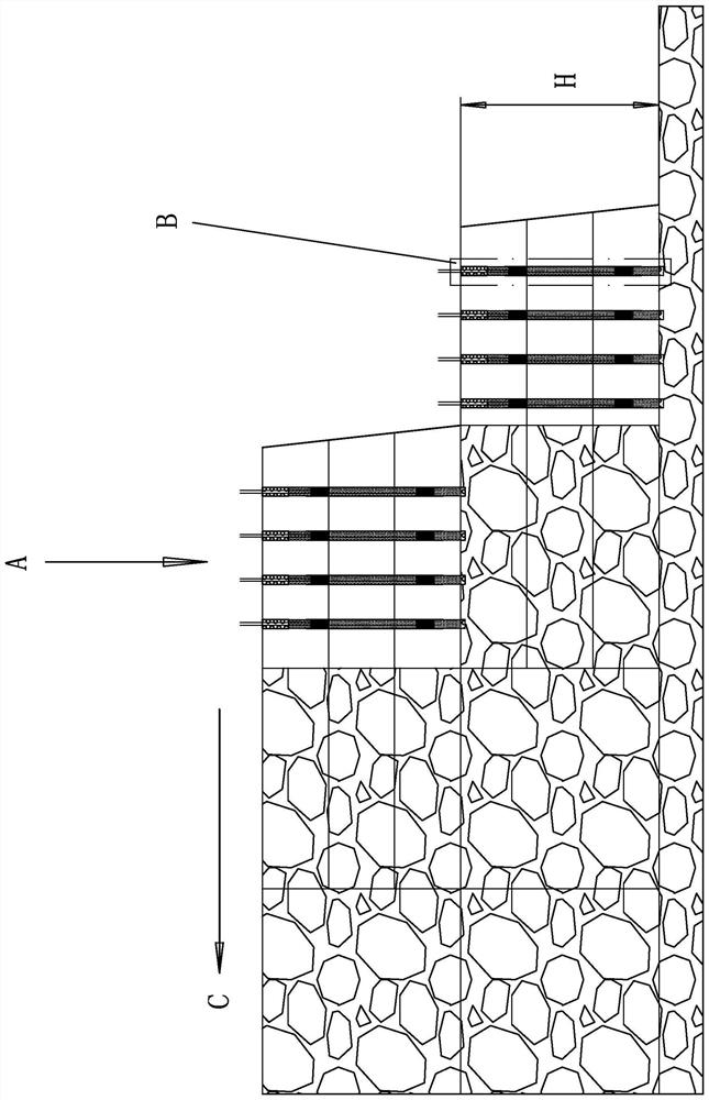 Construction method of shallow loosening controlled blasting in deep foundation pits in cities and towns