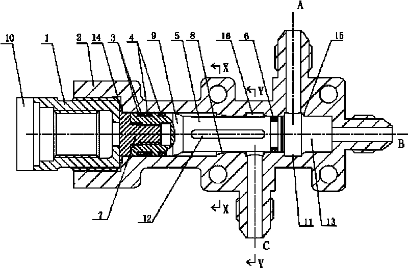 Two-position three-way electric explosion valve used for primary reversing system