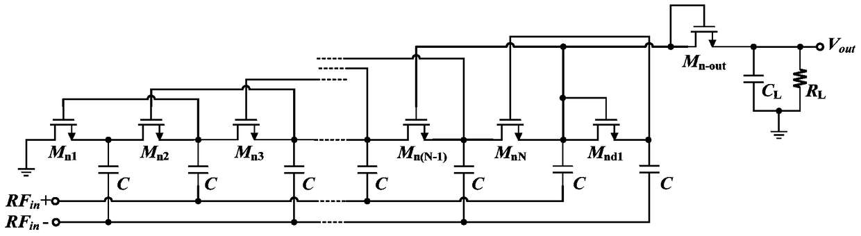 Threshold compensation rectifier circuit