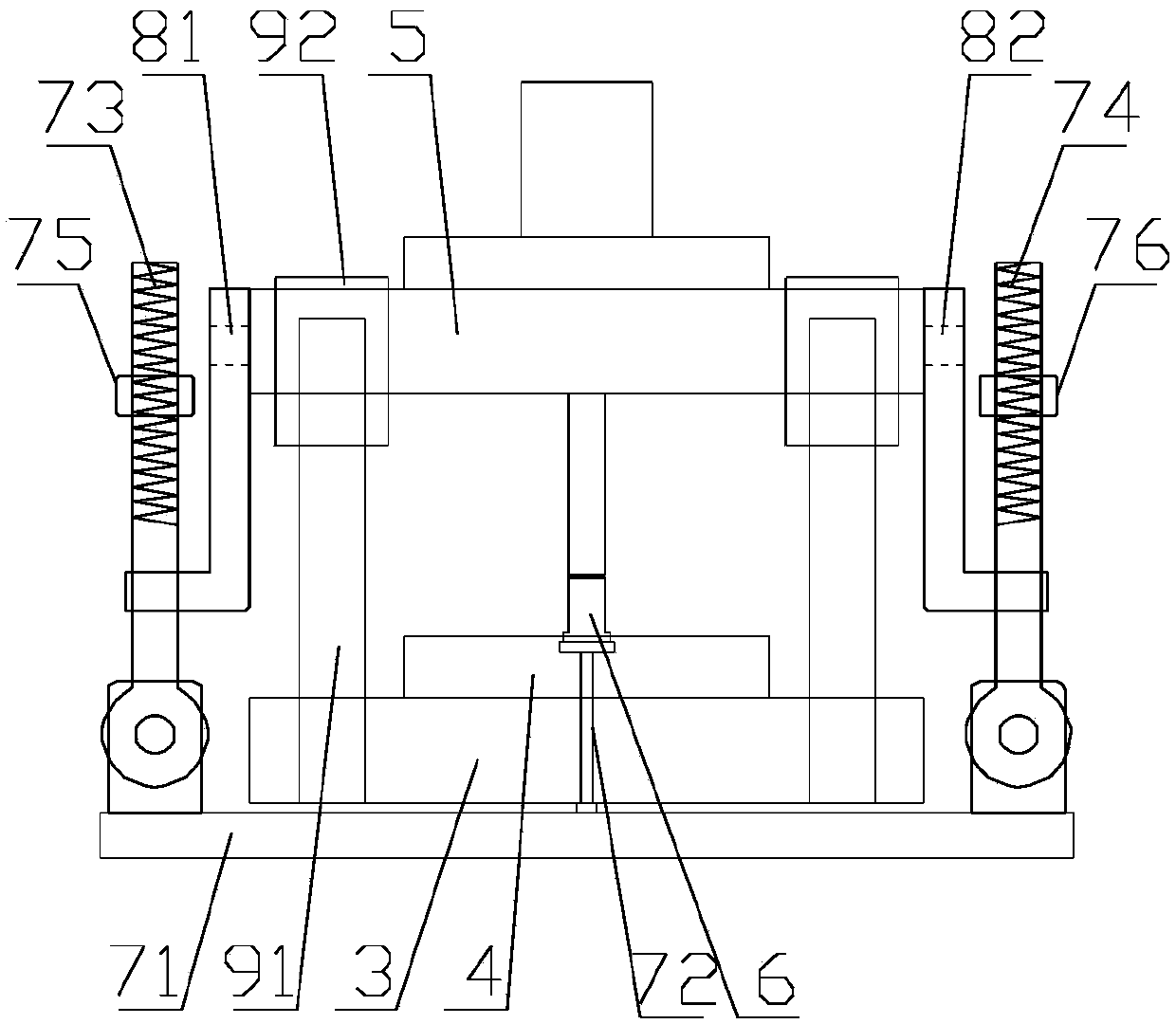 Narrow-mouth baffle ring continuous mould stamping equipment