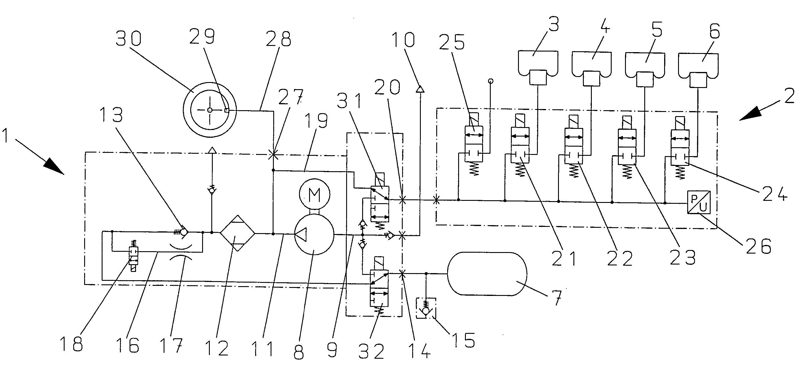 Air supply system for a motor vehicle