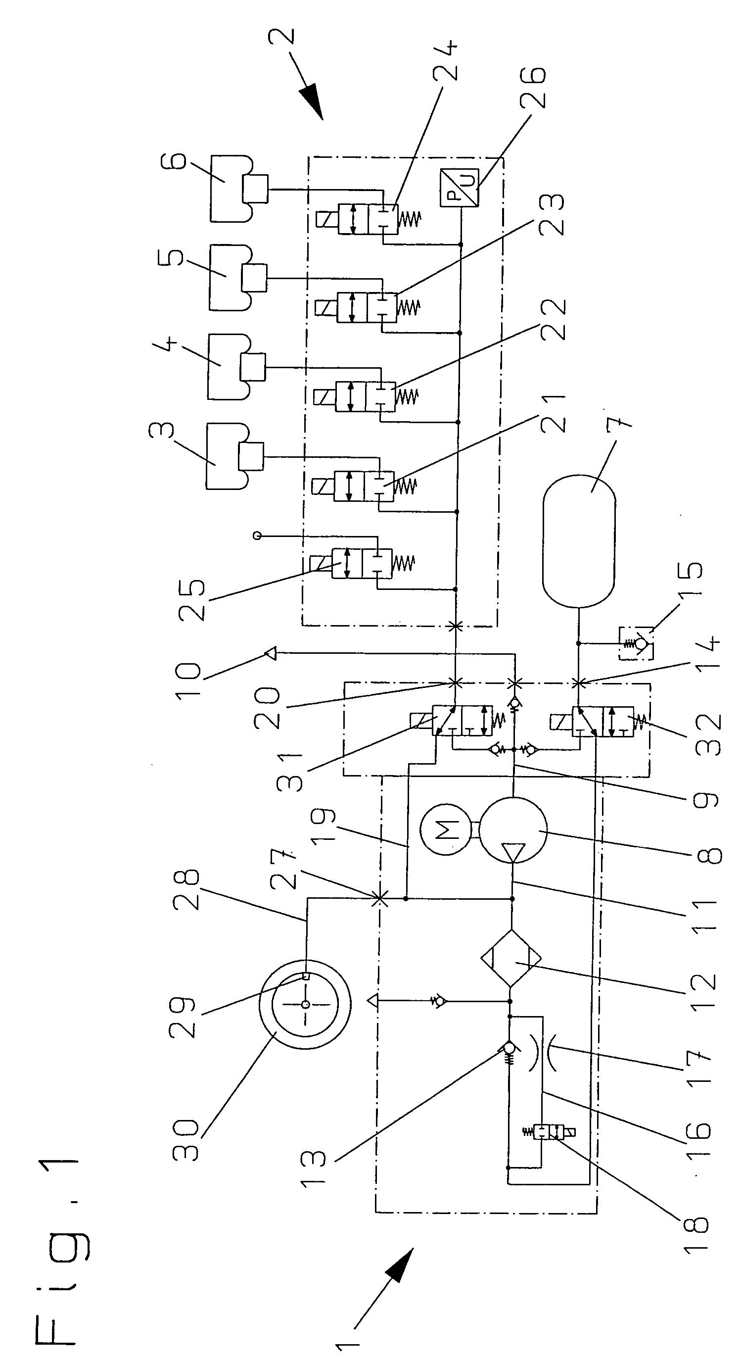 Air supply system for a motor vehicle