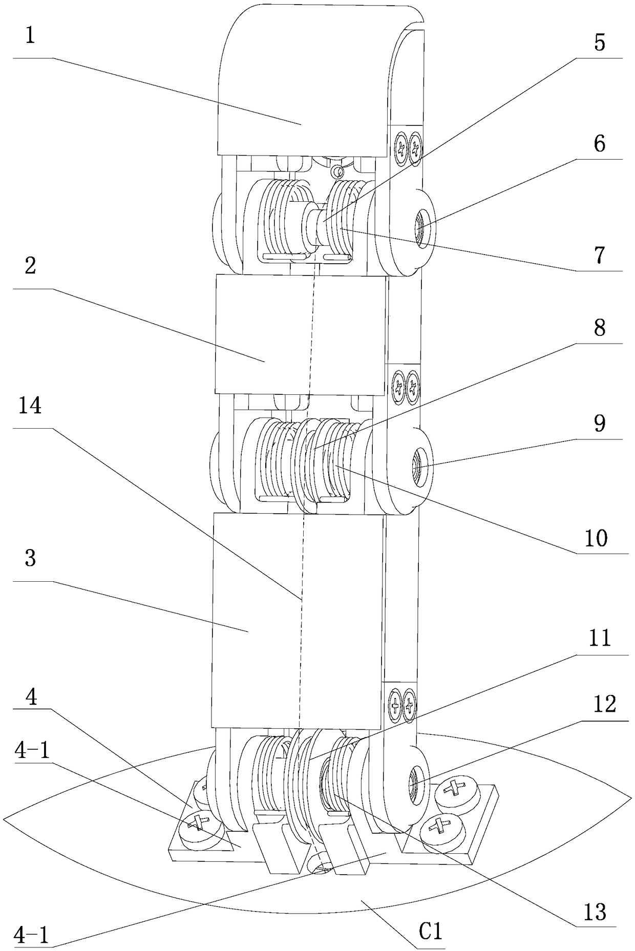 Underactuated variable-stiffness manipulator based on variable-stiffness elastic joints