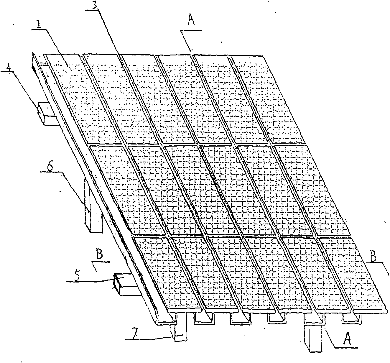 High-flatness integrative solar power generation integral roof and installation method thereof