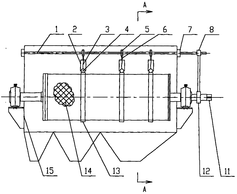 Automatic cleaning device of rotary screen for producing compound fertilizer