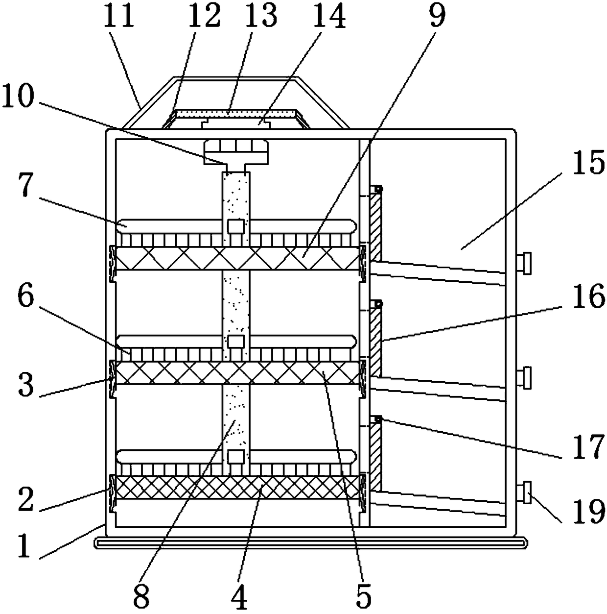Tea processing screening device with function of improving screening efficiency