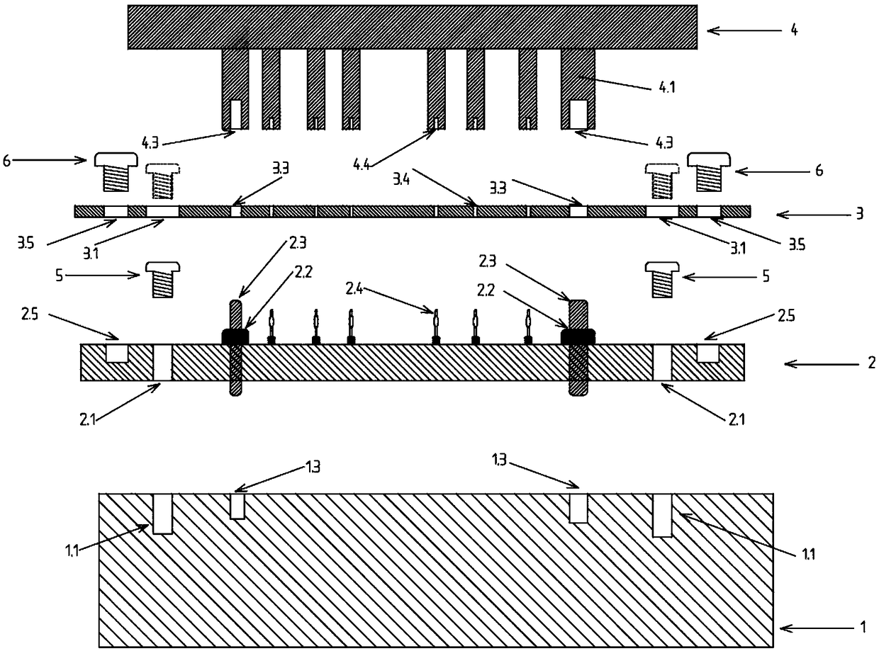 PCB board and IGBT module crimping structure and crimping method