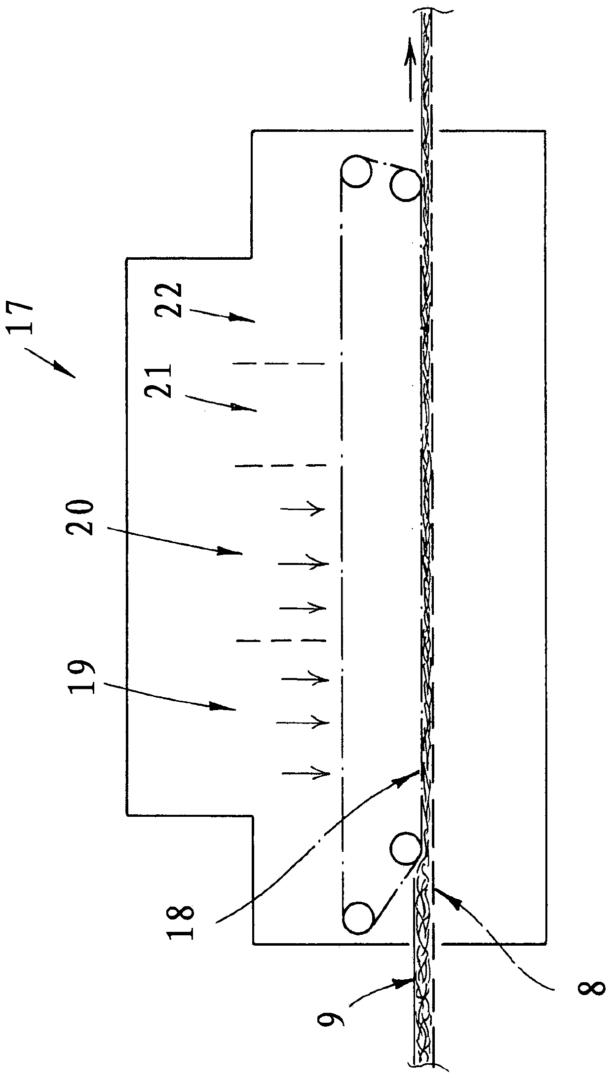 Method and device for producing a nonwoven fabric from fibres