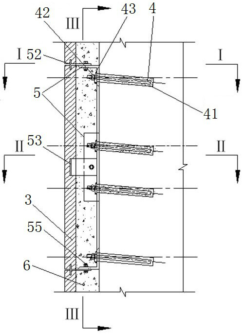 Tunnel portal wall stone facing structure and construction method