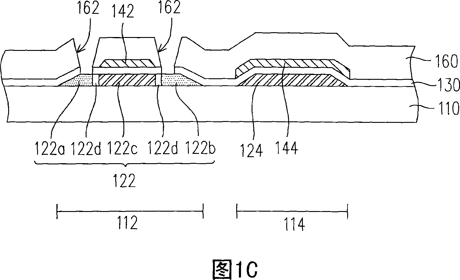 Semiconductor structure of liquid crystal display and producing method thereof
