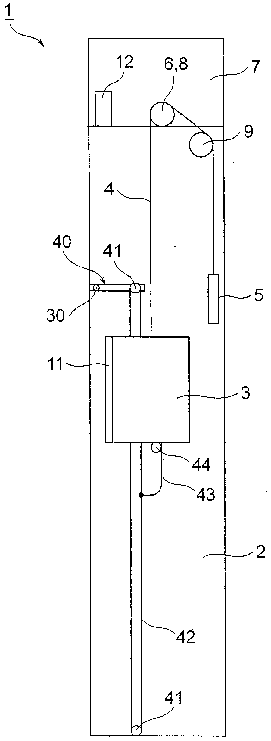 Elevator cable swing suppression system