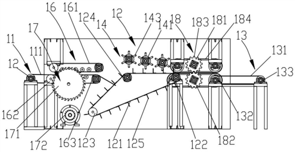 A ramie conveying and stripping machine