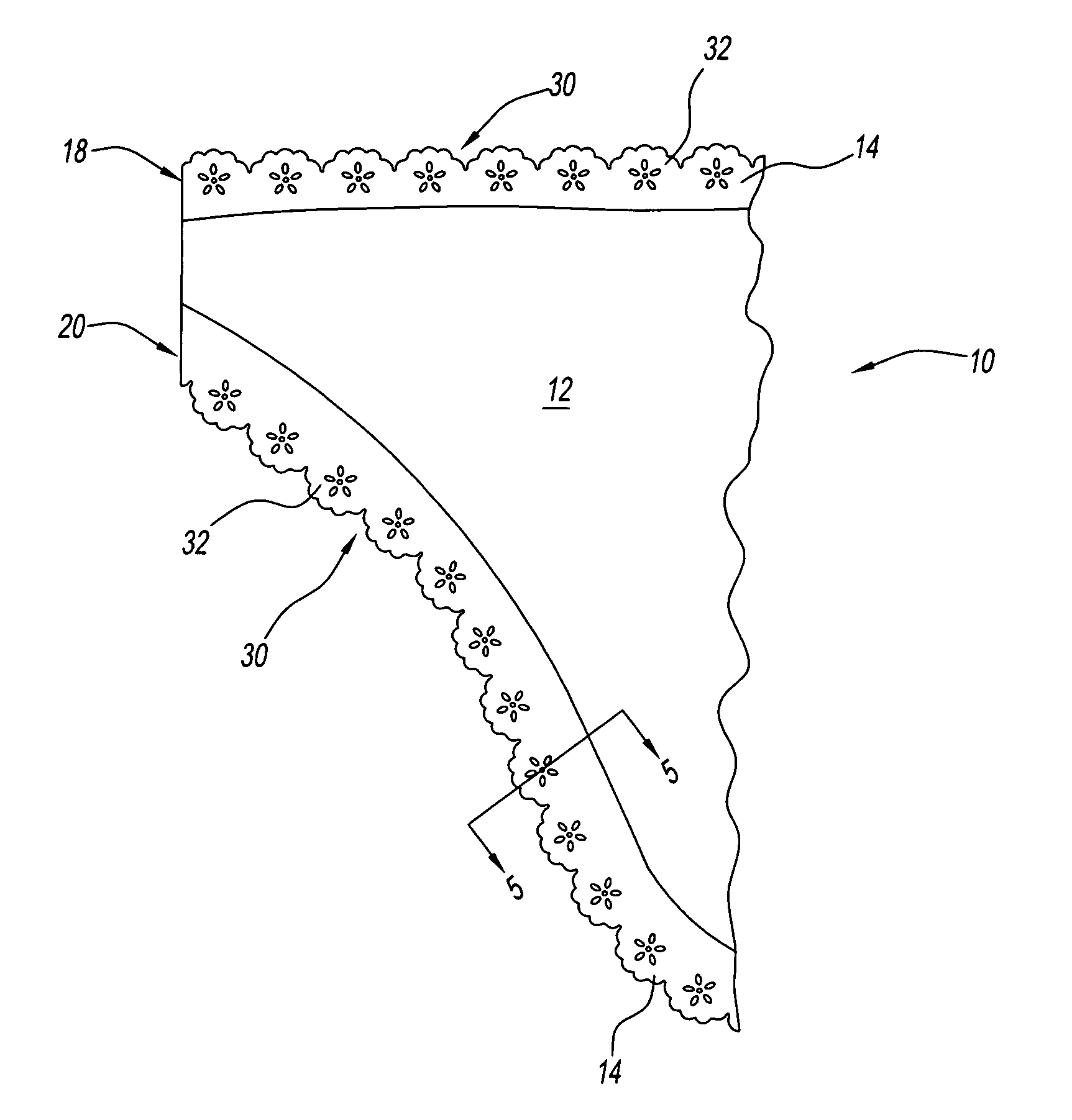 Garments having seamless edge bands and processes for making same