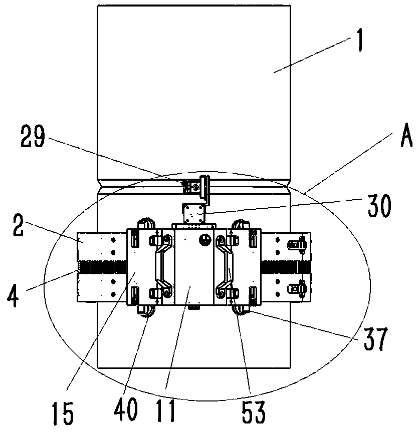 Quick clamping, walking and welding device capable of operating along annular track