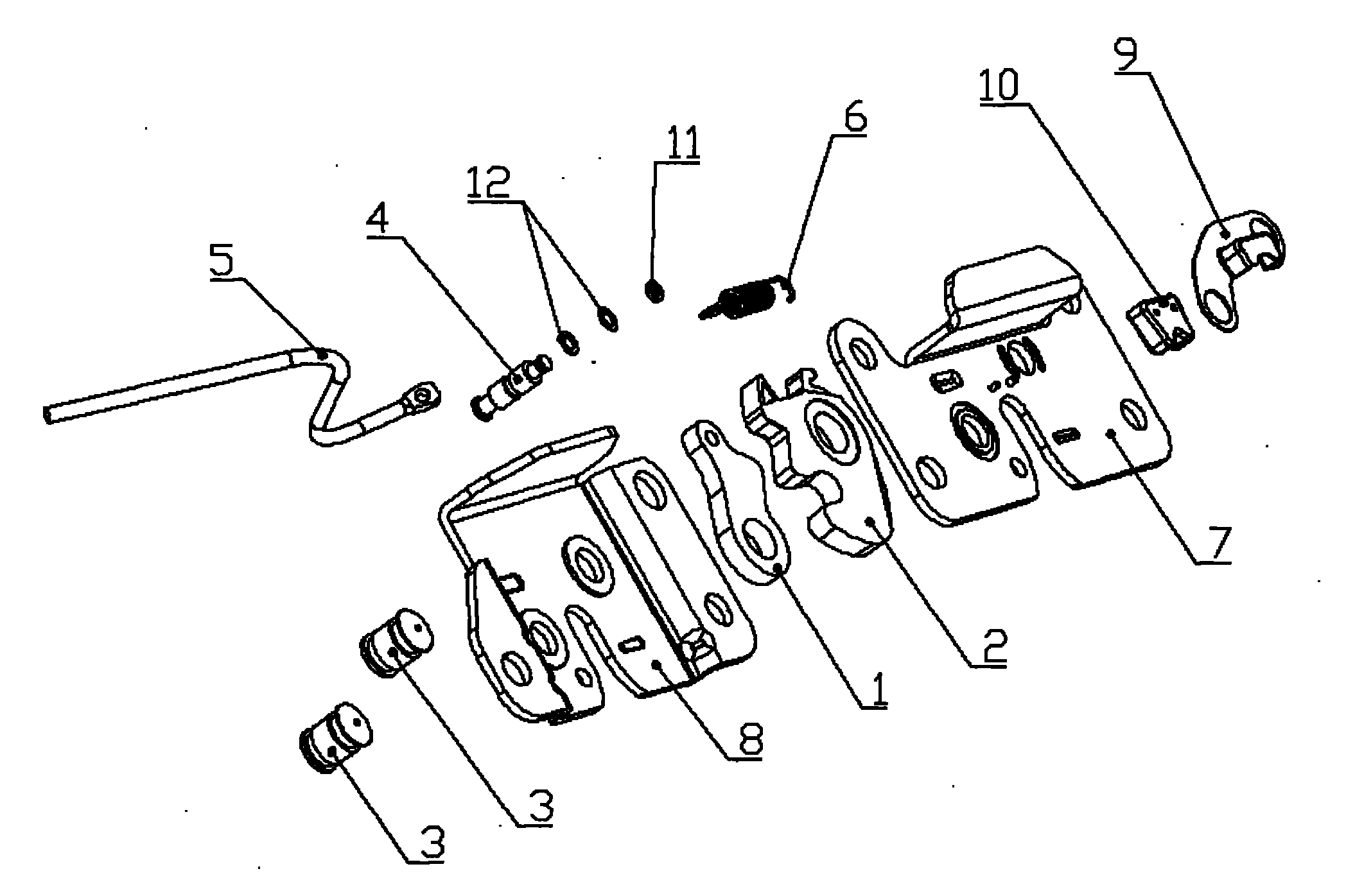 Modularized seat backrest latch