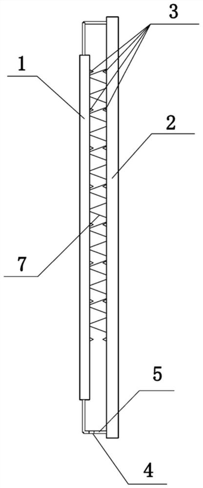 Prefabricated double-skin wall structure of prefabricated superimposed assembly type pipe gallery and seam structure