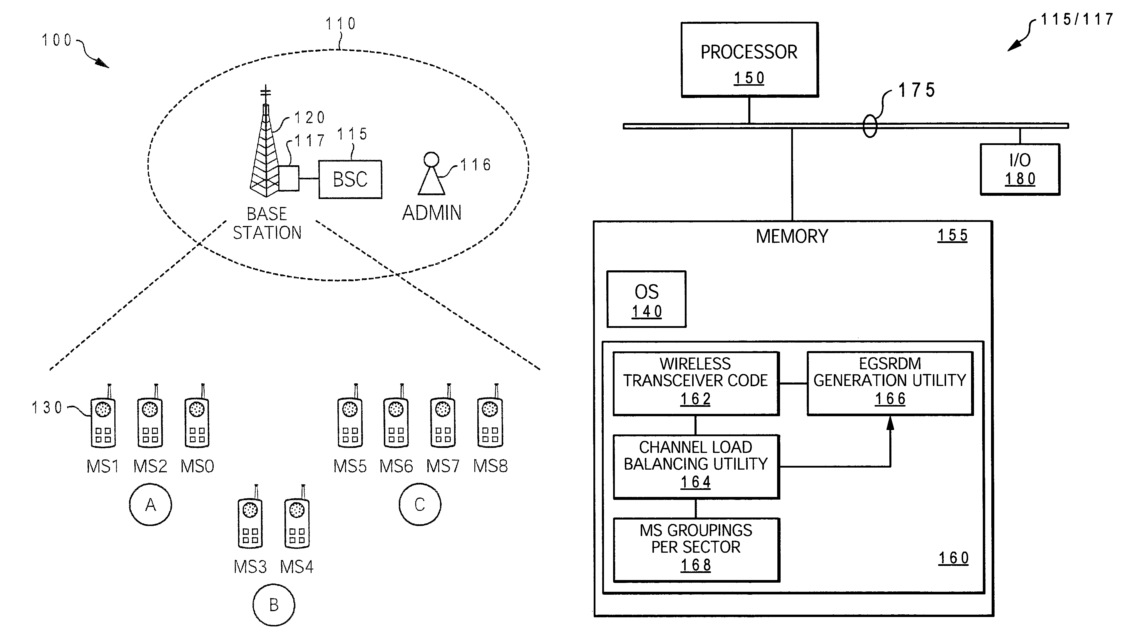 Method to balance channel load using extended global service redirection message in a system environment that supports multiple band classes