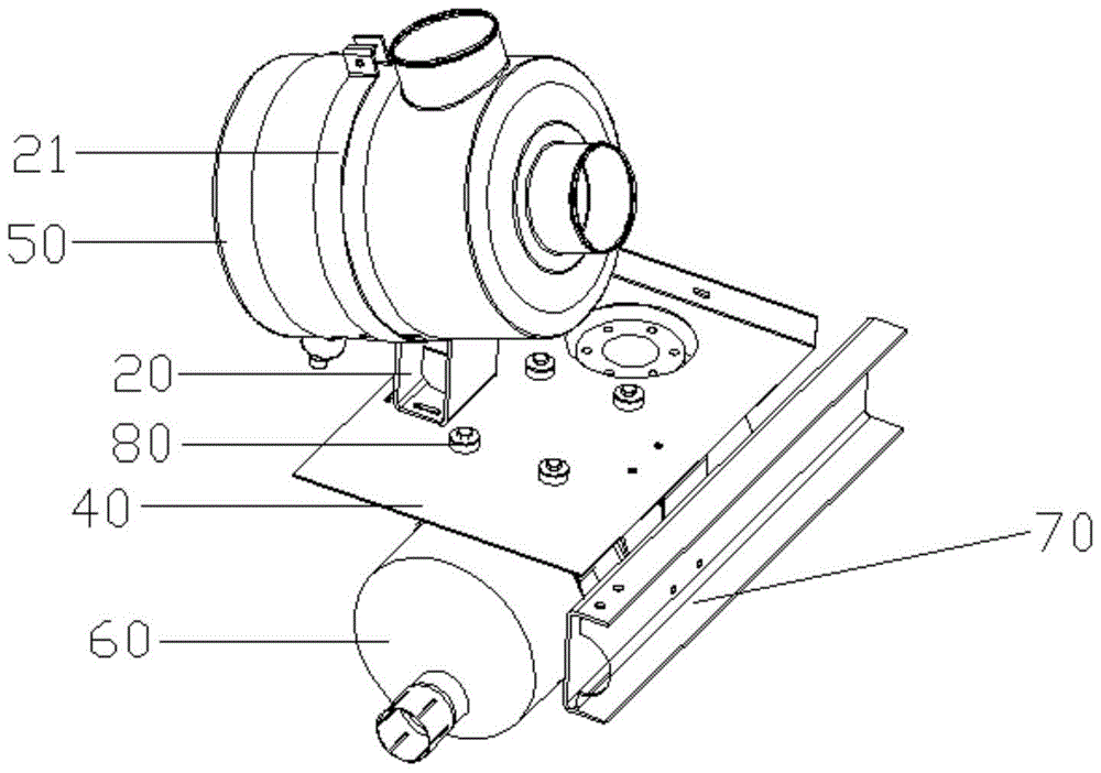 A Fixing Mechanism for Passenger Car Air Filter and Exhaust Muffler