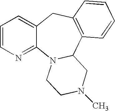 Compositions of an anticonvulsant and mirtazapine to prevent weight gain