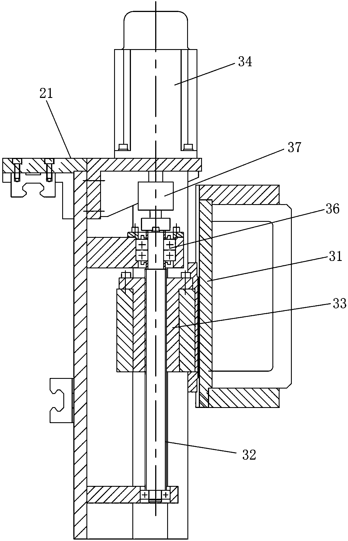 Automatic integrated line clamping and threading device for motor rotor