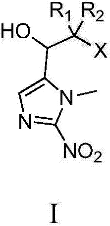 Branched-chain 2-nitroimidazole compound and application thereof in dosing system