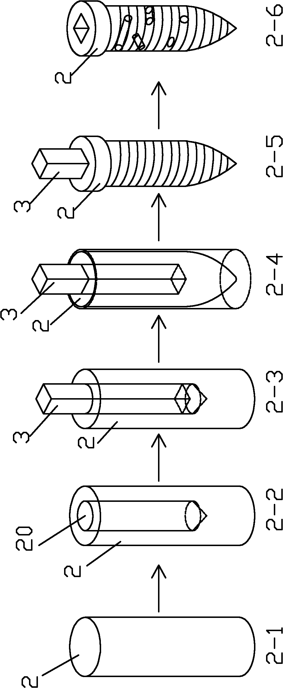 Alloy bone nail and manufacturing process thereof