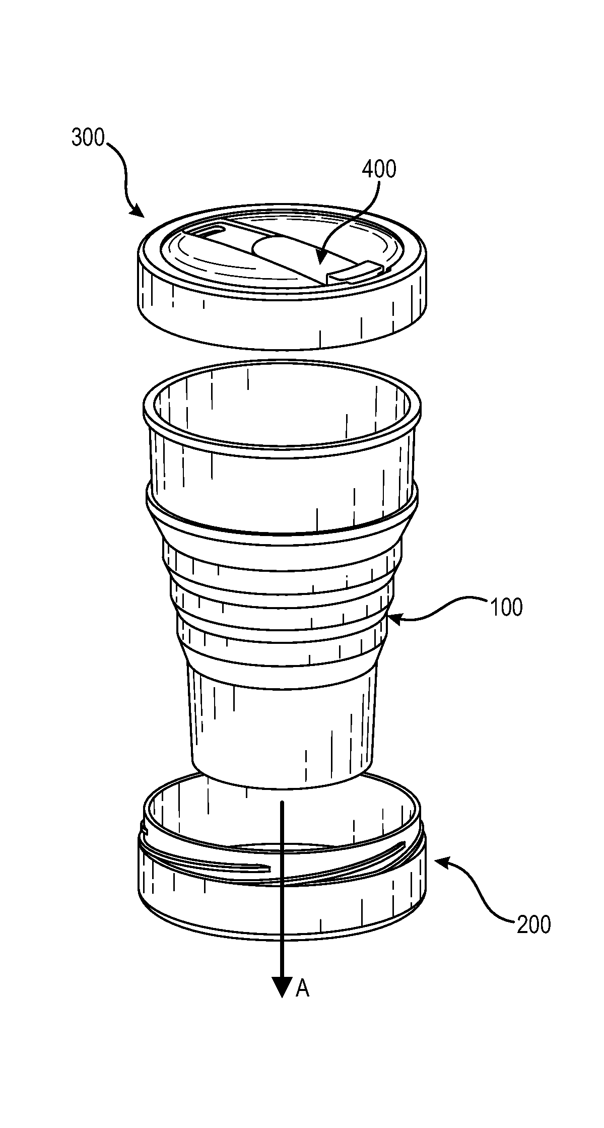 Collapsible travel tumbler