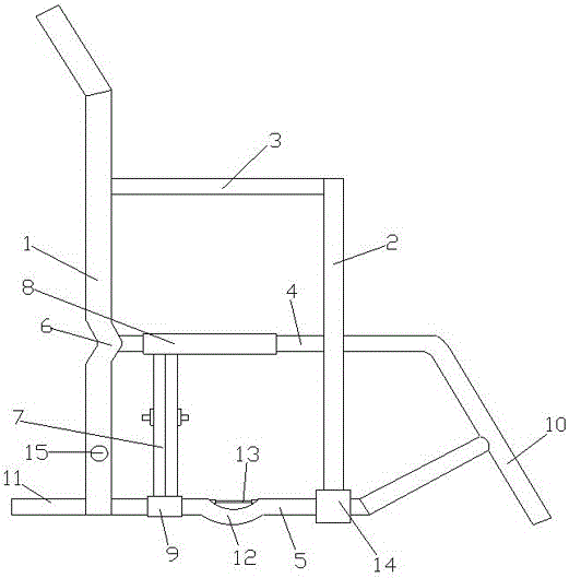 High-strength foldable wheelchair bracket