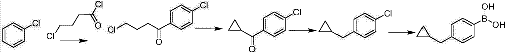 Method for preparing 4-cypro methylene phenylboronic acid