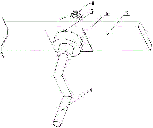 Structure for adjusting separation distance of knocking-over bars of two-needle-bar warp knitting machine