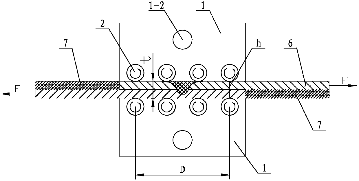 Fixture and method for measuring maximum tensile and shearing force of lap joint of friction stir welding