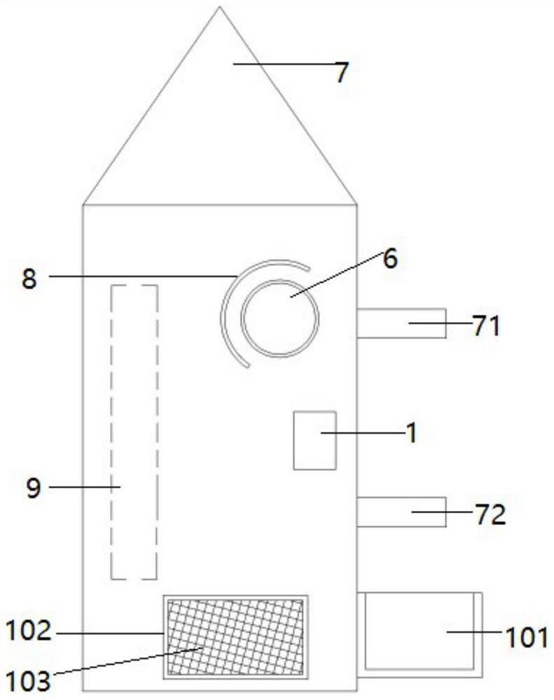 Waterweed management device of crab culture pond