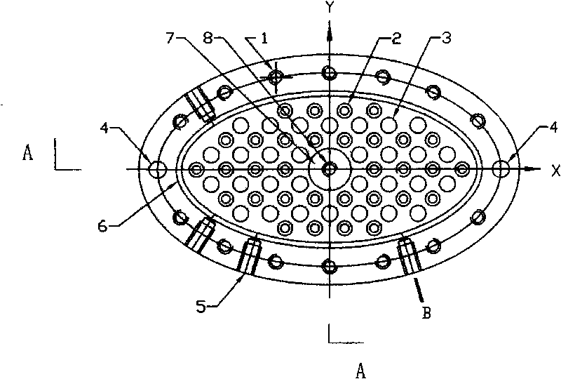 Sound head polar plate of elliptical microphone