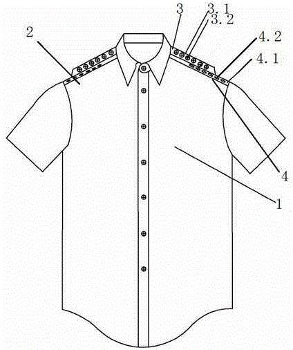 Shoulder telescopic clothing