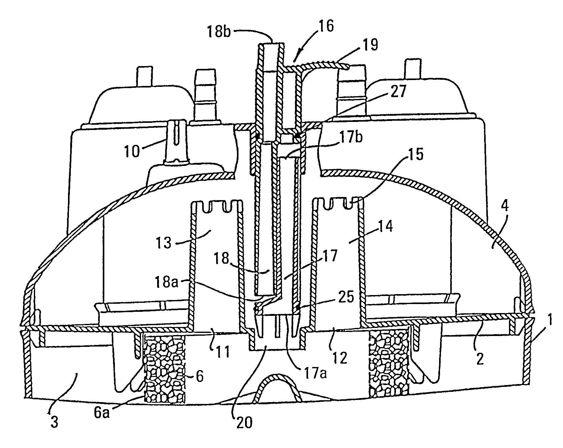 Combined device comprising a venous blood reservoir and a cordiotomy reservoir in an extracorporeal circuit