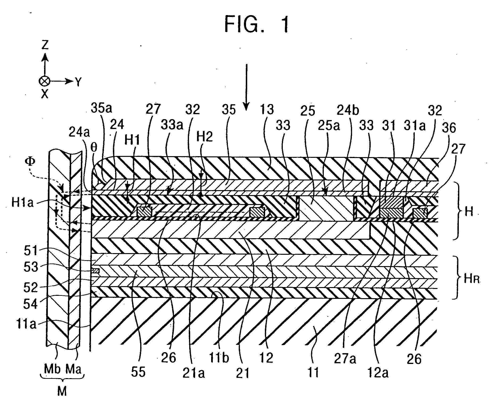 Perpendicular magnetic recording head having main magnetic pole layer formed on high-flatness surface, and method of manufacturing the head